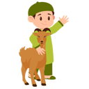پیش‌نمایش فایل boy-celebrate-eid-al-adha-with-goat-11620579 از پک عید قربان جشن گرفتن کودکان