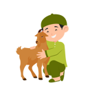 پیش‌نمایش فایل boy-celebrate-eid-al-adha-with-goat-11620580 از پک عید قربان جشن گرفتن کودکان
