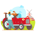 پیش‌نمایش فایل farmer-going-to-farm-using-tractor-4118188 از پک کشاورزی