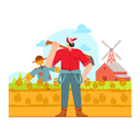 پیش‌نمایش فایل farmer-on-the-farm-4118184 از پک کشاورزی