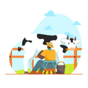 پیش‌نمایش فایل male-farmer-gathering-cow-milk-4118181 از پک کشاورزی
