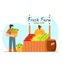 پیش‌نمایش فایل male-owner-standing-at-his-vegetable-stall-4118190 از پک کشاورزی