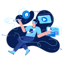 پیش‌نمایش فایل boy-studying-using-vr-tech-4147294 از پک واقعیت مجازی