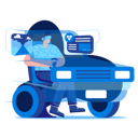 پیش‌نمایش فایل man-learning-driving-using-vr-tech-4147301 از پک واقعیت مجازی