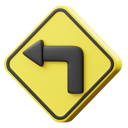 پیش‌نمایش فایل left-turn-ahead-6335662 از پک علائم راهنمایی و رانندگی