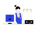پیش‌نمایش فایل hotel-receptionist-3462417 از پک بیزینکس دو رنگ