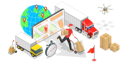 پیش‌نمایش فایل smart-logistics-app-for-delivery-tracking-7365523 از پک موضوعات متنوع