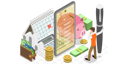 پیش‌نمایش فایل budget-planning-mobile-app-family-budgeting-personal-income-and-expenses-planning-7365679 از پک موضوعات متنوع
