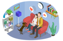پیش‌نمایش فایل couple-relaxing-together-at-home-7981866 از پک موضوعات متنوع