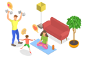 پیش‌نمایش فایل family-fitness-as-home-7981862 از پک موضوعات متنوع