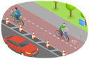 پیش‌نمایش فایل bicycle-path-in-city-street-7981811 از پک موضوعات متنوع
