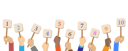پیش‌نمایش فایل hands-holding-scorecards-7981826 از پک موضوعات متنوع