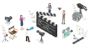 پیش‌نمایش فایل movie-making-process-8086813 از پک مجموعه موضوعات متنوع ۰۳۶