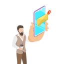 پیش‌نمایش فایل man-doing-mail-marketing-8114193 از پک موضوعات متنوع