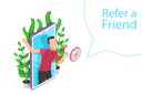 پیش‌نمایش فایل man-holding-megaphone-and-refer-a-friend-online-8114203 از پک موضوعات متنوع