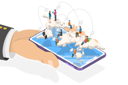 پیش‌نمایش فایل people-chatting-live-using-mobile-8114198 از پک موضوعات متنوع