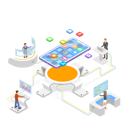 پیش‌نمایش فایل software-developer-team-working-on-mobile-app-development-8114202 از پک موضوعات متنوع