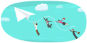 پیش‌نمایش فایل business-team-are-flying-to-their-target-on-the-paper-plane-8114226 از پک موضوعات متنوع