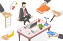 پیش‌نمایش فایل office-worker-calming-down-the-stressful-emotion-from-hard-work-8114253 از پک موضوعات متنوع