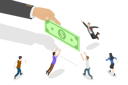 پیش‌نمایش فایل people-are-fighting-for-the-banknote-giving-them-by-a-big-hand-8114259 از پک موضوعات متنوع