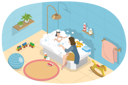 پیش‌نمایش فایل baby-bath-time-9115322 از پک موضوعات متنوع