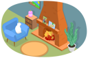 پیش‌نمایش فایل living-room-with-fireplace-9115334 از پک موضوعات متنوع