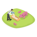 پیش‌نمایش فایل farmer-feeding-their-pig-in-his-farm-9945160 از پک مجموعه موضوعات متنوع ۰۷۶