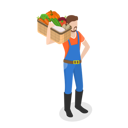 پیش‌نمایش فایل farmer-with-vegetable-basket-10400419 از پک مجموعه موضوعات متنوع ۰۸۶