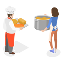 پیش‌نمایش فایل chefs-working-in-bakery-making-breads-and-cakes-10400877 از پک مجموعه موضوعات متنوع ۱۰۴