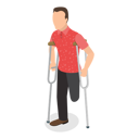 پیش‌نمایش فایل disable-man-with-crutches-10400666 از پک مجموعه موضوعات متنوع ۰۹۱