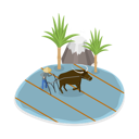 پیش‌نمایش فایل indian-farmer-riding-bullock-10400677 از پک مجموعه موضوعات متنوع ۰۹۱