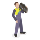 پیش‌نمایش فایل people-wearing-old-fashion-outfit-with-old-radio-10400683 از پک مجموعه موضوعات متنوع ۰۹۱