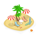 پیش‌نمایش فایل lounge-chairs-and-sunshade-umbrellas-on-beach-side-10445505 از پک مجموعه موضوعات متنوع ۱۰۰