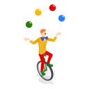 پیش‌نمایش فایل joker-riding-one-wheel-cycling-with-juggling-ball-10445467 از پک مجموعه موضوعات متنوع ۰۹۹