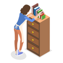 پیش‌نمایش فایل house-cleaner-organizing-book-shelf-10445388 از پک مجموعه موضوعات متنوع ۰۹۷
