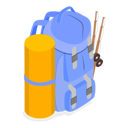 پیش‌نمایش فایل traveller-bag-along-with-camping-equipment-10445282 از پک مجموعه موضوعات متنوع ۰۹۵