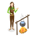 پیش‌نمایش فایل female-hunter-making-food-on-woodfire-10445167 از پک مجموعه موضوعات متنوع ۰۹۳