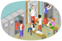 پیش‌نمایش فایل locker-room-in-gym-and-player-sitting-on-bench-10850920 از پک مجموعه موضوعات متنوع ۱۱۴