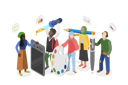 پیش‌نمایش فایل creative-artists-standing-with-artist-tool-10851061 از پک مجموعه موضوعات متنوع ۱۱۸
