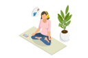 پیش‌نمایش فایل girl-listening-meditation-music-10851209 از پک مجموعه موضوعات متنوع ۱۲۲