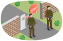 پیش‌نمایش فایل army-man-standing-with-gun-at-closed-border-10851465 از پک مجموعه موضوعات متنوع ۱۲۹