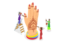 پیش‌نمایش فایل girl-doing-mehidi-design-on-hand-10851485 از پک مجموعه موضوعات متنوع ۱۳۰