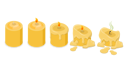 پیش‌نمایش فایل stages-of-burning-candles-10851509 از پک مجموعه موضوعات متنوع ۱۳۰