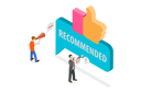 پیش‌نمایش فایل man-holding-megaphone-with-recommend-sign-10851618 از پک مجموعه موضوعات متنوع ۱۳۳