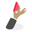 پیش‌نمایش فایل hand-holding-watermelon-11249596 از پک مجموعه موضوعات متنوع ۱۰۸