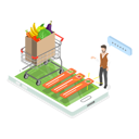 پیش‌نمایش فایل onlune-veggie-delivery-11249582 از پک مجموعه موضوعات متنوع ۱۰۸