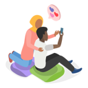 پیش‌نمایش فایل couple-talking-on-mobile-11249720 از پک مجموعه موضوعات متنوع ۱۱۰