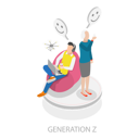 پیش‌نمایش فایل 3d-isometric-flat-vector-illustration-of-social-generations-item-2-11250242 از پک مجموعه موضوعات متنوع ۱۲۱