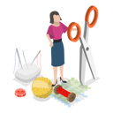 پیش‌نمایش فایل girl-working-in-sewing-workshop-11249977 از پک مجموعه موضوعات متنوع ۱۱۵