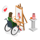 پیش‌نمایش فایل disable-woman-draw-painting-11358217 از پک مجموعه موضوعات متنوع ۱۲۷